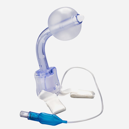 Cuffed Tracheostomy Tube with inner cannula, Reinforced endotracheal intubation catheter with evacuation lumen.jpg