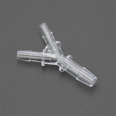 Medical 1.6mm to 6.4mm Three-way Y-connector joint for drainage connecting tube, three way Y-Type Stepped hose pipe connector with barb adapter