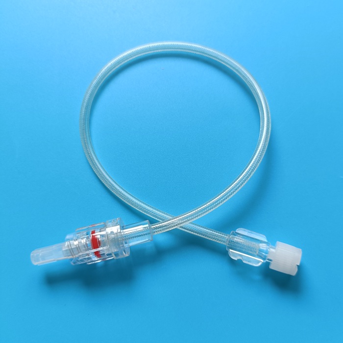 25CM High pressure monitoring tubing with rotary male luer connector, reinforced strengthened br.jpg