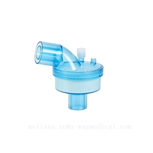 HME Inflected Anesthesia Air filter, Elbow Heat and moisture exchangers and filters for ventilator