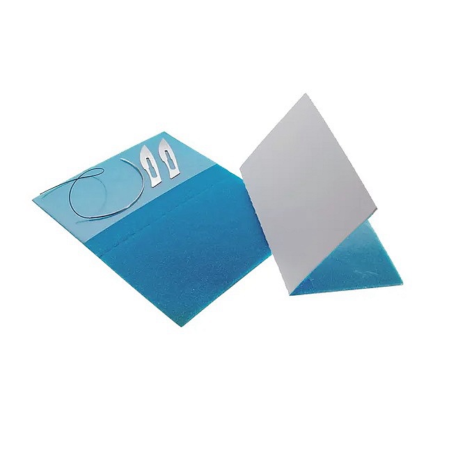 Contaminated suture blades and needles Puncture proof pad, medical sharp scalpels retention coll.jpg