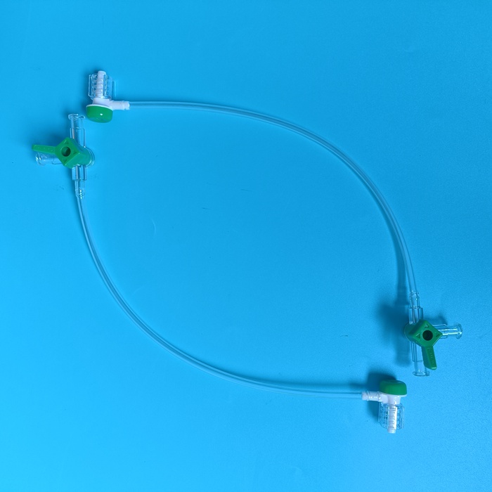Medical Hemostasis Valve with sideport tube, Extension line Hemostastic adapter to 3-Way Stopcoc.jpg