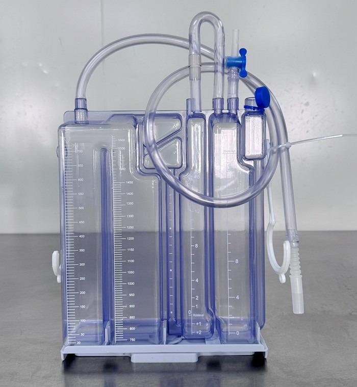 1600ml 2000ml Thoracic drainage bottle with double triple Connecting Chamber for pneumothorax o.jpeg