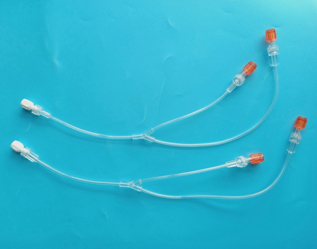 5cm 15cm 20cm 40cm CT MRI low pressure connecting tube with double check valve, Short 350psi con.jpg