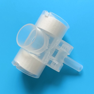 Tracheal catheter cannula Gas HME filter with oxygen port, mumidification 15F ventilation and anesthesia artificial nose Heat Moisture Exchange filters