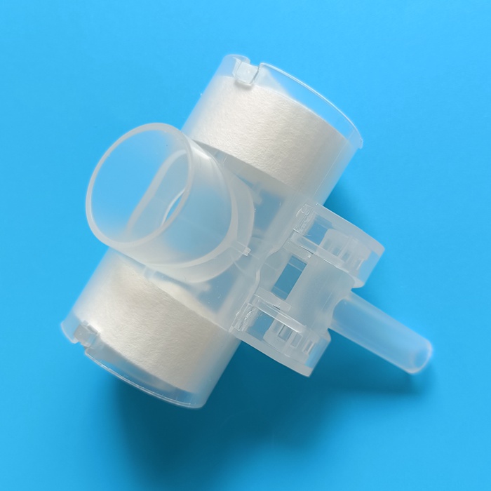Tracheal catheter cannula Gas HME filter with oxygen port, mumidification 15F ventilation and an.jpg