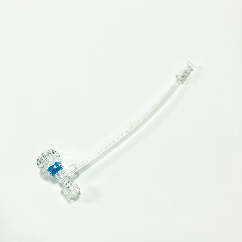 Medical 9Fr Large bore Rotary Tuohy brost adapter T-adpter, swival male luer lock and female sid.jpg
