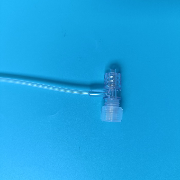 Medical Hemostasis Valve with sideport tube, Extension line Hemostastic adapter to 3-Way Stopcoc.jpg