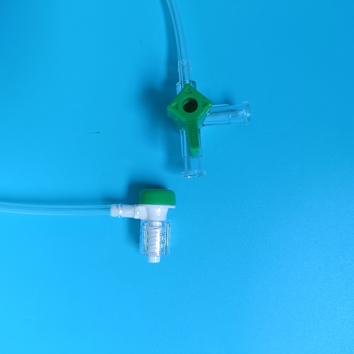 Medical Hemostasis Valve with sideport tube, Extension line Hemostastic adapter to 3-Way Stopcoc.jpg