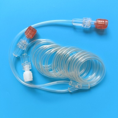 Medical High quality CE qualified 60" 70”CT contrast transfer coiled patient Y tube, Y connector tubing for injector syringe