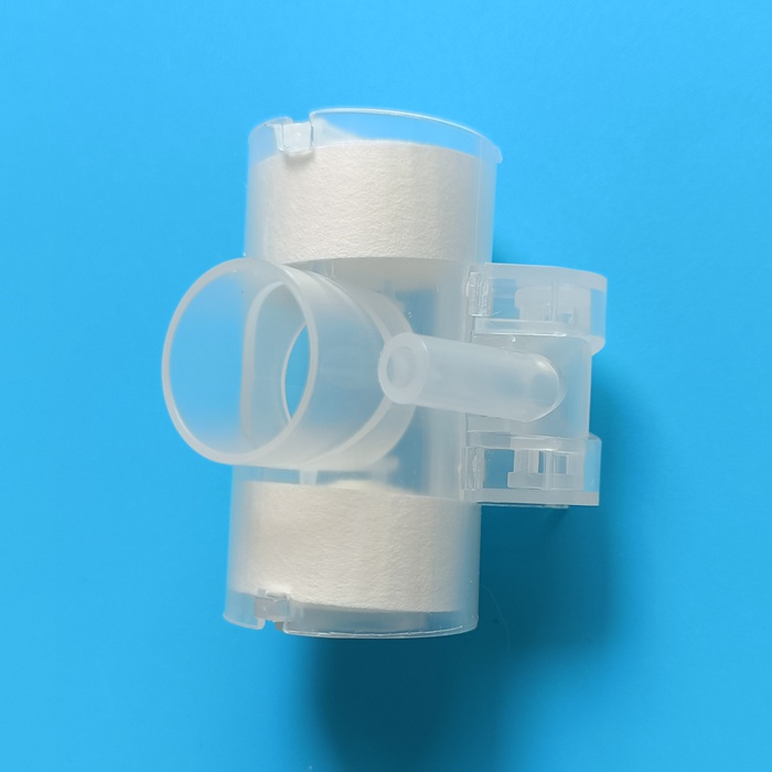 Tracheal catheter cannula Gas HME filter with oxygen port, mumidification 15F ventilation and an.jpg