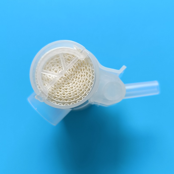 Tracheal catheter cannula Gas HME filter with oxygen port, mumidification 15F ventilation and an.jpg