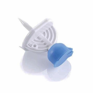 CT MRI contrast saline transfer mini spike, angiographic injector syringe puncture device stabber