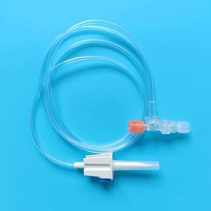 Two-way gravity-feed infusion device with calmp, liquid drug medicine absorption and contrast ag.jpg