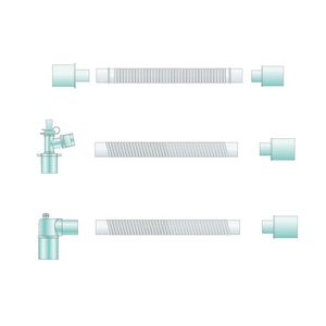 Breathing catheter mount corrugate tube, respiration air oxygen concertina fold corrugated pipe or e
