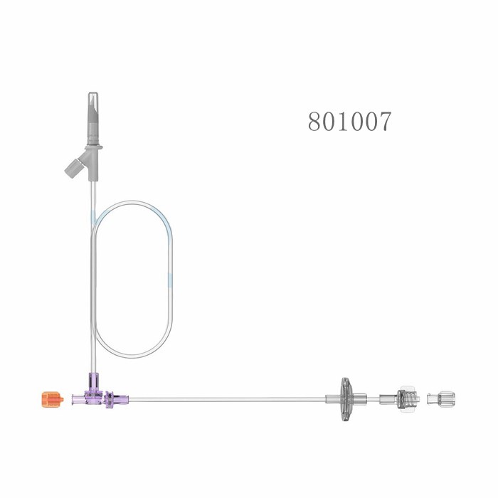 High pressure CT MRI contrast media imaging injection tubing systems, Angiographic injector saline precision inject tube with drip chamber or spike filter 801007.jpg