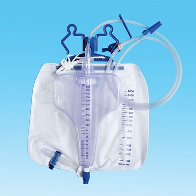2500ml Precision Urine Meter Drainage bag 2000ml + 500ml, high quality Urinary collection measuring bags with drip bottle and needleless sampling port