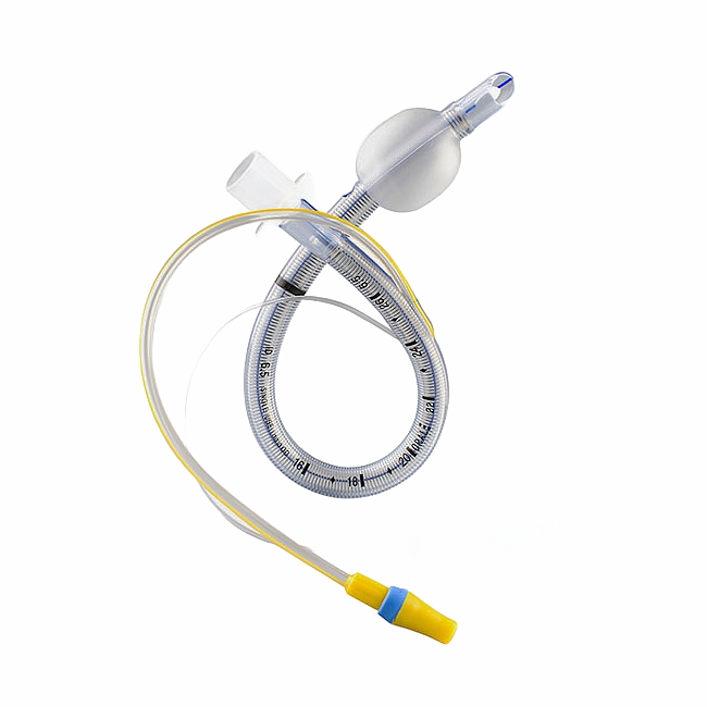 Cuffed endotracheal tube with stylet, tracheal catheter with evacuation lumen 1.jpg