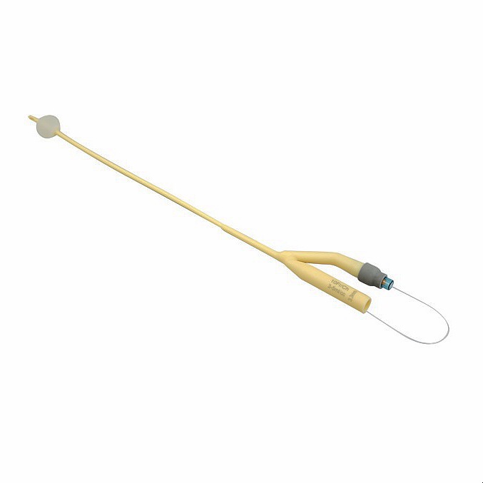 Latex Foley Catheter, Soft Rubber urinary tube with balloon and hydrophilic coating 4.jpg
