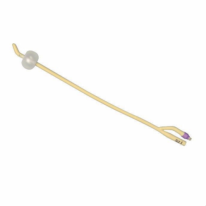 Latex Foley Catheter, Soft Rubber urinary tube with balloon and hydrophilic coating 1.jpg