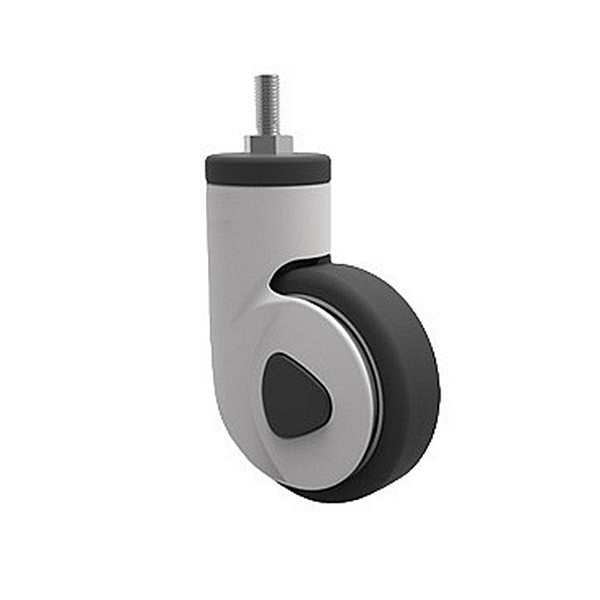 Flexible Single Wheel double pedal caster, Nylon precision silent bearing Directional Swivel cas.jpg