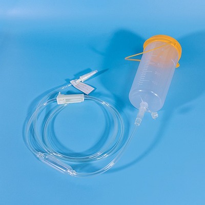 Hospital and homecare 600ml infusion liquid nutrition Feeding bottle with feeding tube