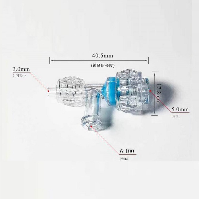 0Fr �C 9Fr Rotary spin locks Tuohy Borst Adapter T-valve, Swivel Male Luer Lock and Female Luer L.jpg