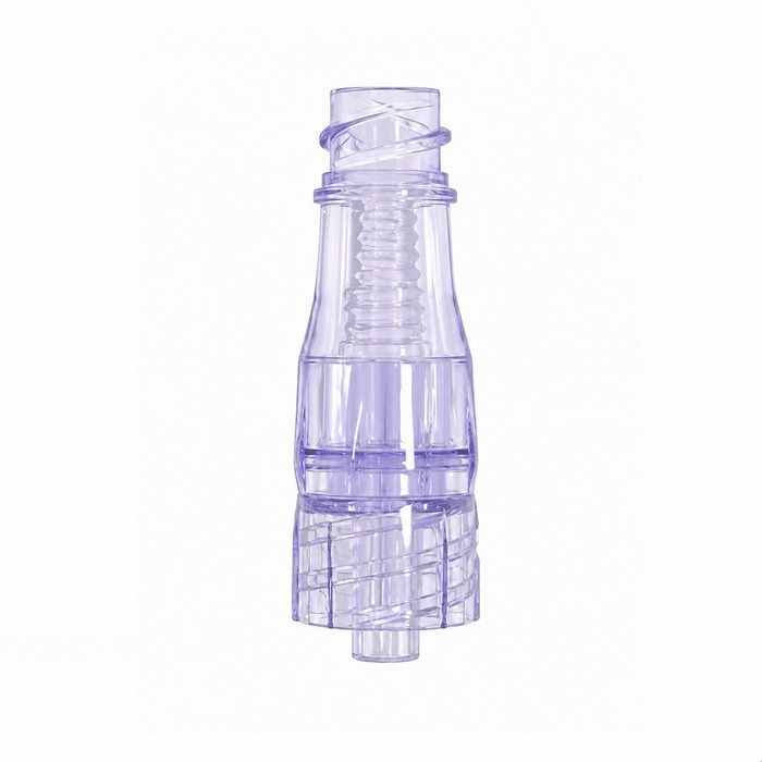 Swabable transparent 0 zero neutral pressure needleless male luer lock connector, Y Straight con.jpg