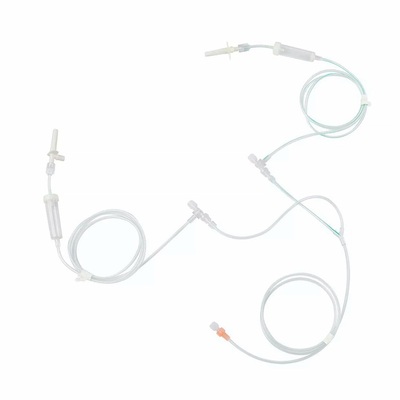 12hrs drip chamber spike Multiple filling system tubing , 12 hours saline solution patient line tube