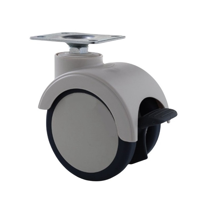 Swivel silent winding phenomenon avoiding caster, Oil and Drug and abrasive resistance double wh.jpg