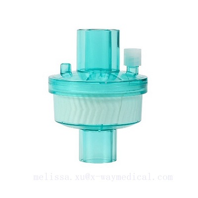 Breathing Ventilation adult bacterial Viral HME filter, Aspiration heat moisture exchanger Co2 port