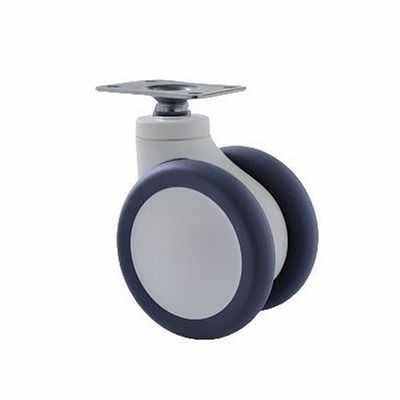 2 pedals quiet caster, high temperature grease resistance ball bearings double wheel swivel casters