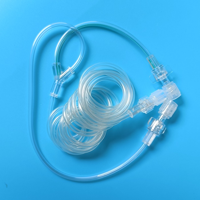 CT MRI 24Bar 350psi low pressure contrast media injeciton line with 2 check valves, female male luer lock connector Y spiral extension tube 3.jpg