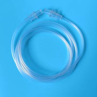 Medical Mask-type nebulizer oxygen gas connection tube，H2o supply atomizer mask extention tubing thick pipe