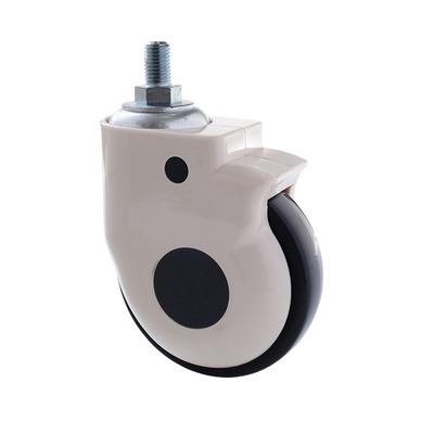 Metal housing high-strength anti-static Nylon caster, move freely single wheel silent bearing caster
