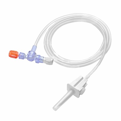 Vented spike Large bore tubing, injection contrast aspiration suction extension tube connection pipe