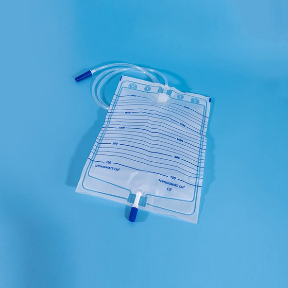 Double hook 1000ML EVA Cross T-Valve Urinary drainage bag with needleless sampling port, 1500ml .jpg