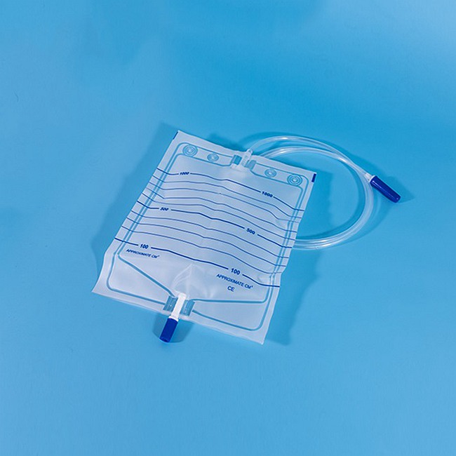 Double hook 1000ML EVA Cross T-Valve Urinary drainage bag with needleless sampling port, 1500ml .jpg