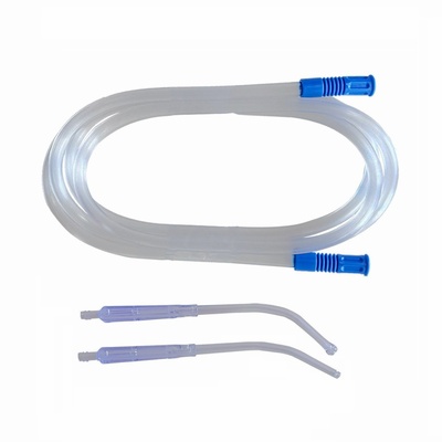 High elasticity suction connecting tube with Yankauer handle