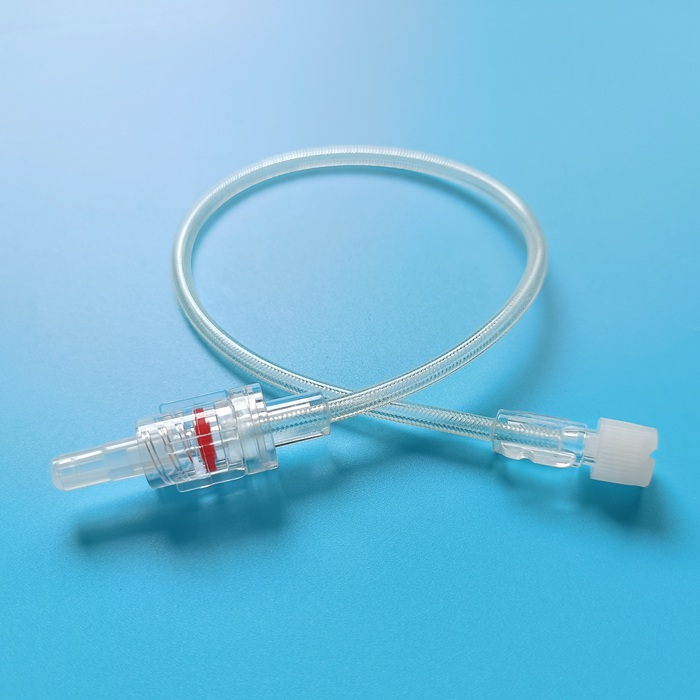 25CM High pressure monitoring tubing with rotary male luer connector, reinforced strengthened br.jpg
