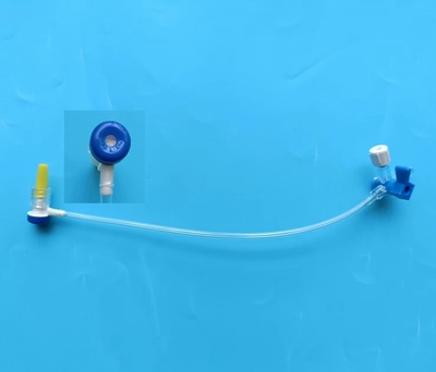 10cm 20cm 8Fr Medical hemostasis valves sideport connecting tubing, Hemostatic 3-way stopcock extens