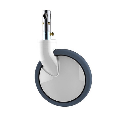 High Density stability Aluminum Alloy Central locking caster, 200mm large TPU Swivel wheels