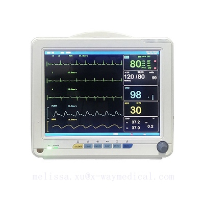 TFT screen multi-parameter Patient monitor, ECG Heart pulse respiratory rate SpO2 monitoring