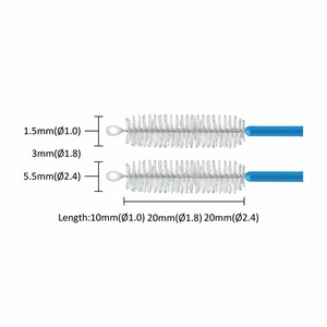 Single double ended Endoscopic channel Cleaning brush, Endoscopy tube entocoele valve brush cleaner