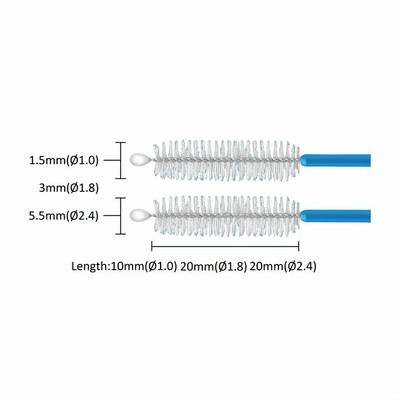 Single double ended Endoscopic channel Cleaning brush, Endoscopy tube entocoele valve brush cleaner