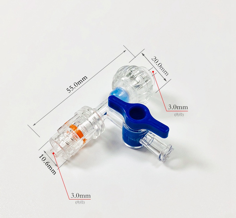0Fr �C 9Fr Tuohy borst adapter T valve with stop handle female luer lock sideport, rotary swivel .jpg