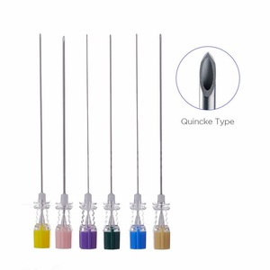 Spinal needle quincke tip with without 20G introducer, subarachnoid spine puncture injection needles