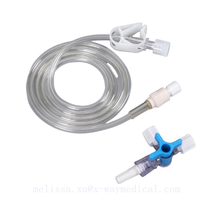 3-way stopcock extension tube, syringe pump connecting tubing w/ male ...