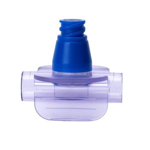 Medical Flushing sampling and bloodline T Connector for 0.268 inch 6.8mm tubing, Needleless Injection Site with Swabbable Female Luer Lock Tube Ports