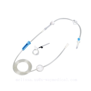 Drip chamber roller clamp & Needle filter IV infusion tube, DEHP PVC free administration set tubing
